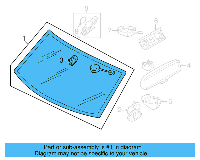 Windshield 7P6-845-099-BC-NVB - View 4