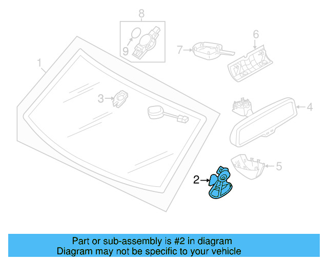 Windshield Spacer 7P0-845-125 - View 2
