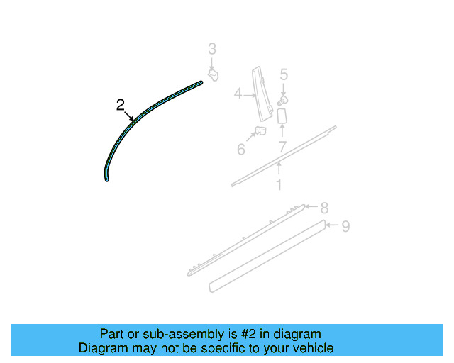 Frame Molding 3AF-837-643-7Z7 - View 6