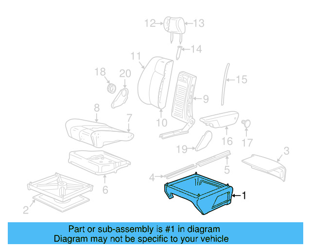 Seat Frame 701881678BA28 - View 3