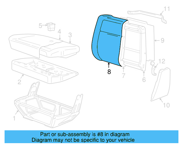 Seat Back Cover 705881805DAGU - View 5