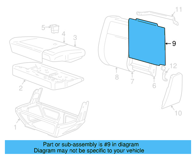 Seat Back Frame 7D0-883-045-P