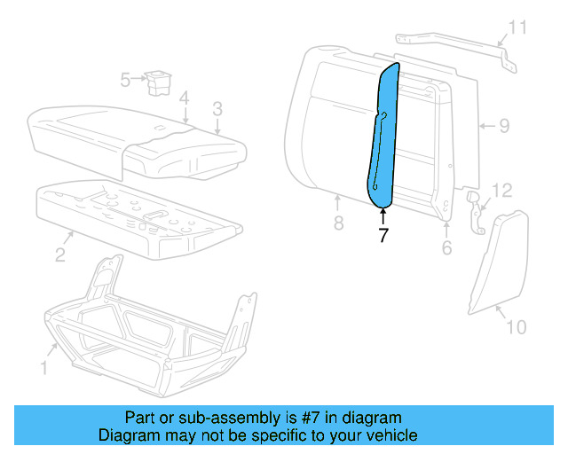 Seat Back Pad 701-881-775-B - View 6