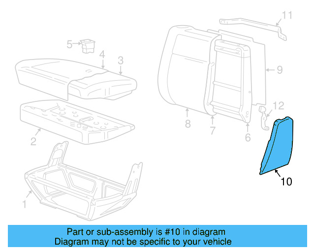 Seat Back Pad 701-881-775-B - View 8