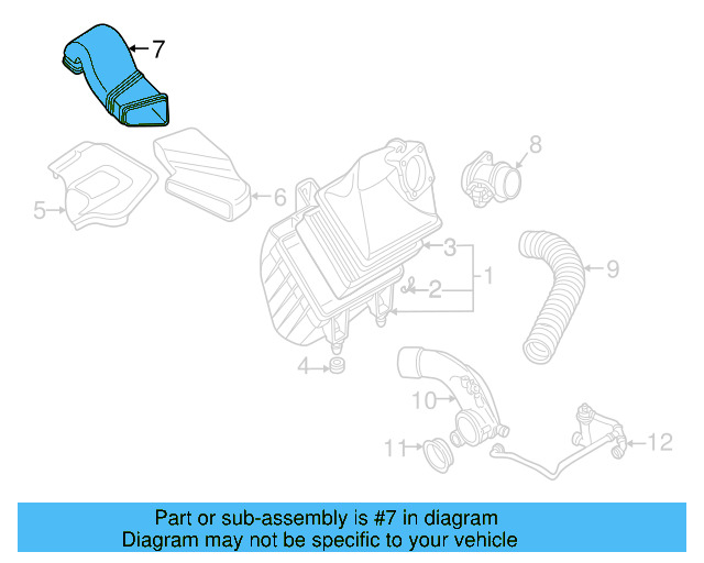 Intake Hose 8D0-129-627 - View 2
