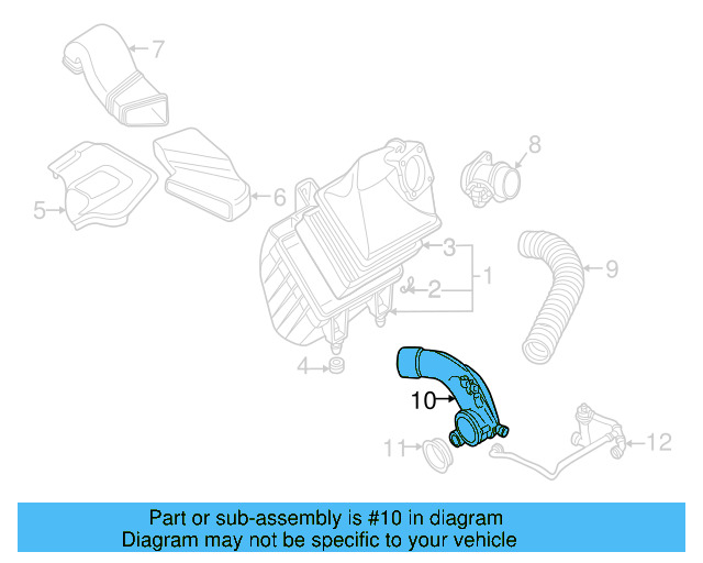 Intake Hose 8D0-129-627 - View 17