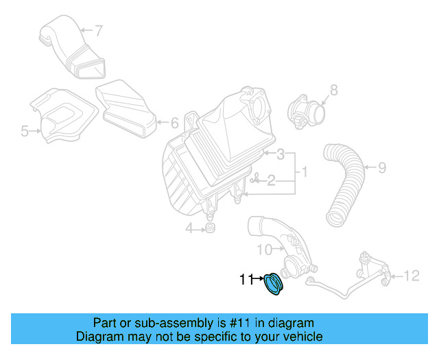 Air Inlet Duct Gasket 078-129-949-C - View 11