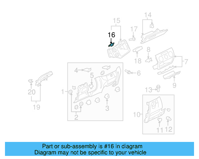 Vent Panel Clip 1K0-858-154 - View 3