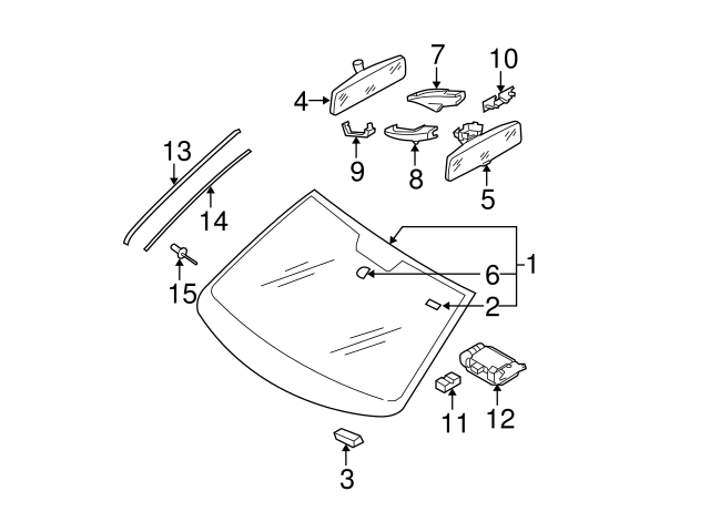 Mirror Support 6N0-845-543 - View 5