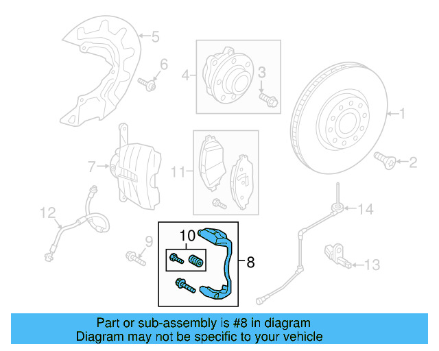 Caliper Support 3QF-615-126 - View 3