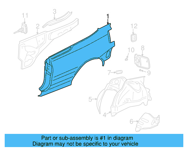 Quarter Panel 1E0-809-602-B - View 3