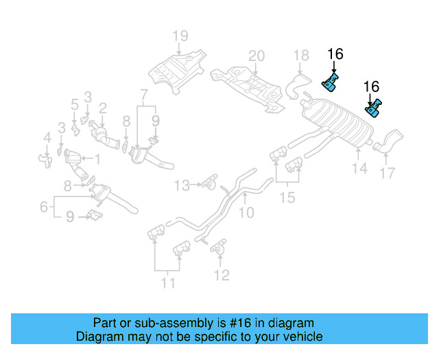 Exhaust System Hanger Bracket 7L6-253-144-E - View 8