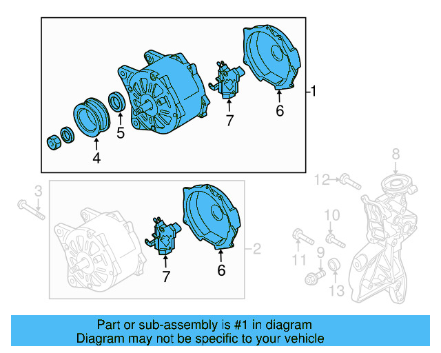 Alternator 06B-903-016-AB - View 9