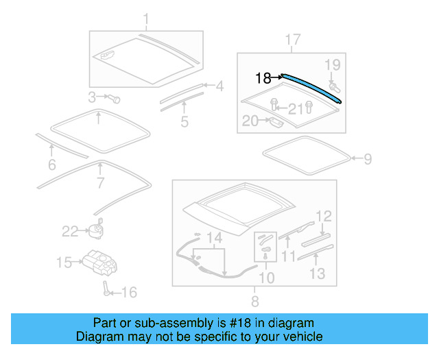 Sunshade Repair Kit 3C8-898-402 - View 4