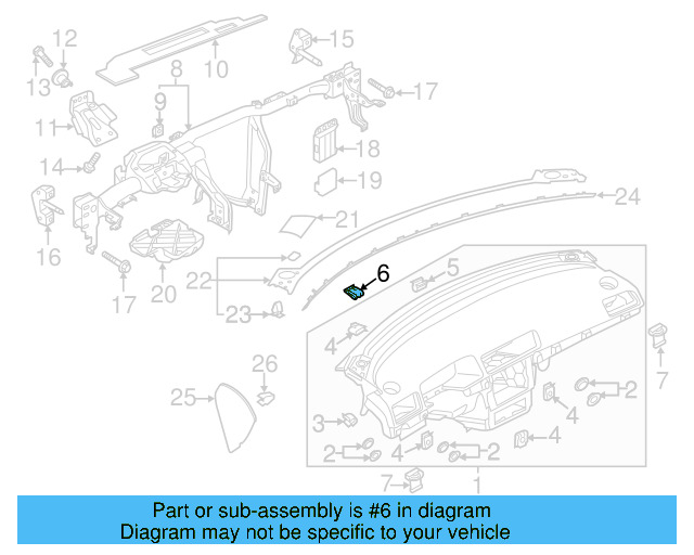 Instrument Panel Clamp 3C0-857-117 - View 11