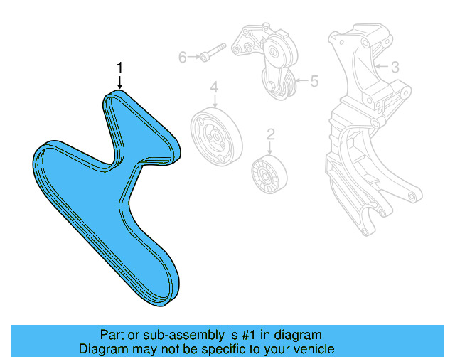 Serpentine Belt 022-145-933-P - View 8