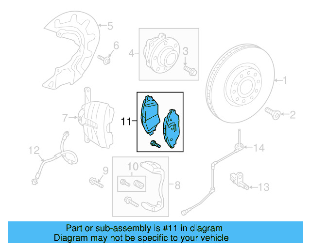 Brake Lining Front 3QF-698-151-D - View 4