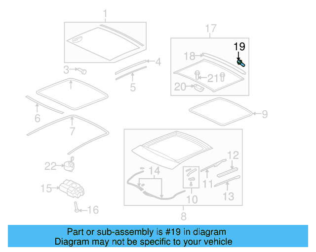 Sunshade Screw N-105-864-01 - View 3