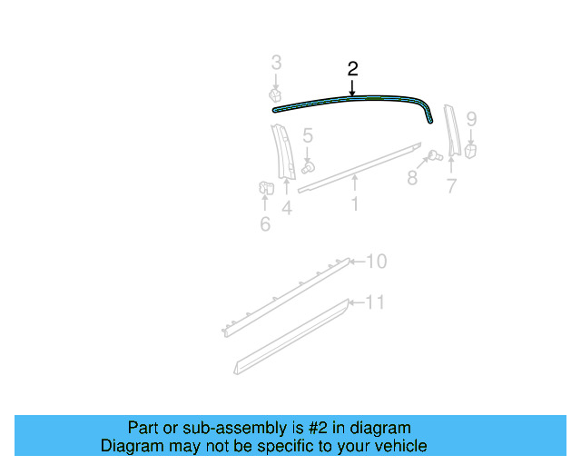 Frame Molding 3AF-837-643-7Z7 - View 5