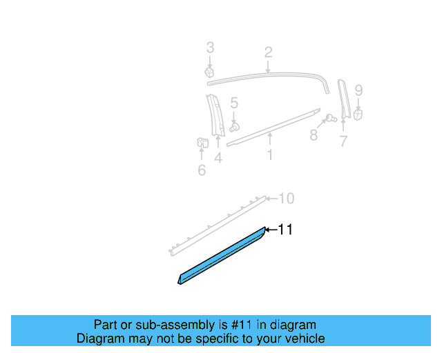 Lower Molding 3C0-854-949-A-9B9 - View 4