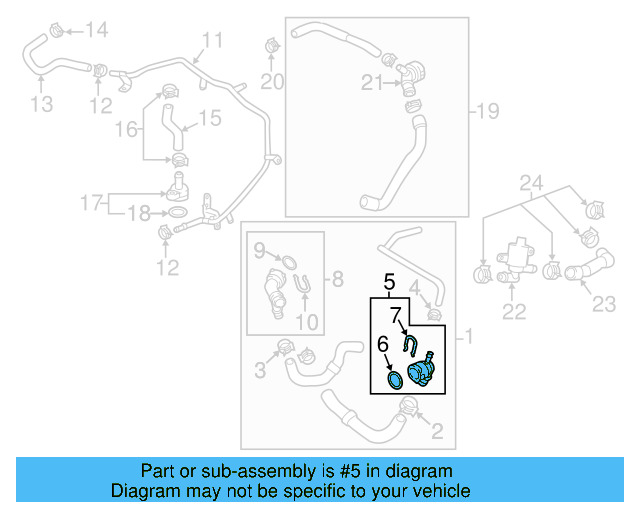 Upper Coupling 1K0-122-291-BE - View 11