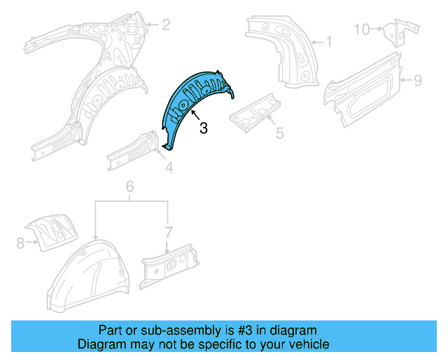 Outer Wheelhouse 5C6-809-412 - View 7