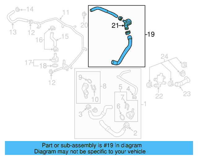 Center Hose 5QN-122-157-AE - View 3
