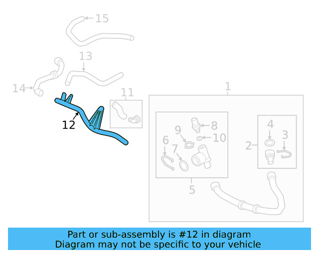 Water Pipe 5Q0-121-070-BR - View 39