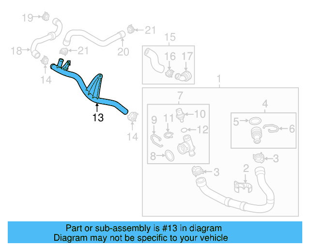 Water Pipe 5Q0-121-070-BR - View 32