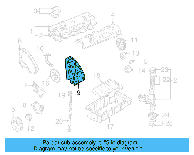 Inner Timing Cover 038-109-145-D - View 8