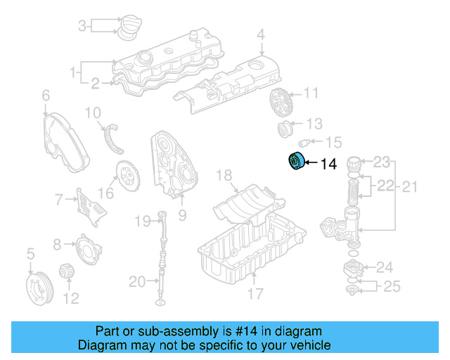 Engine Timing Belt Idler 038-109-244-R - View 13
