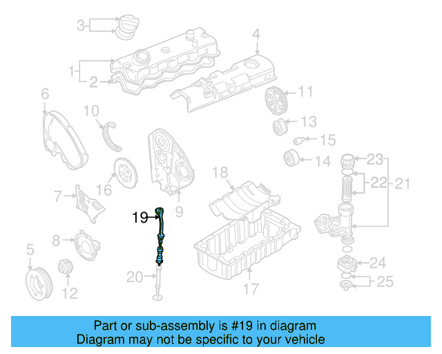 Engine Oil Dipstick 038-115-611-B - View 23