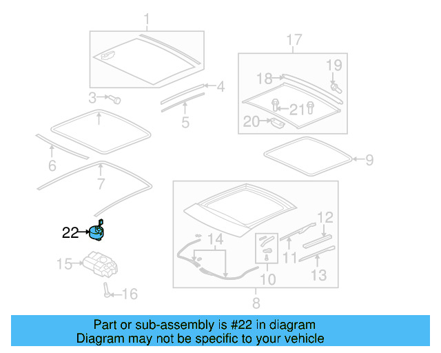 Sunroof Switch 3C8-959-561-2EN - View 3
