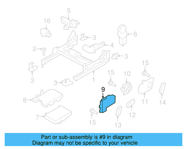 Adjuster Switch 8K0-959-748-C - View 9