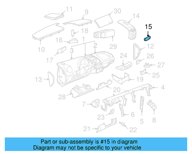 Center Cover 1C0-858-061-F-62J - View 6