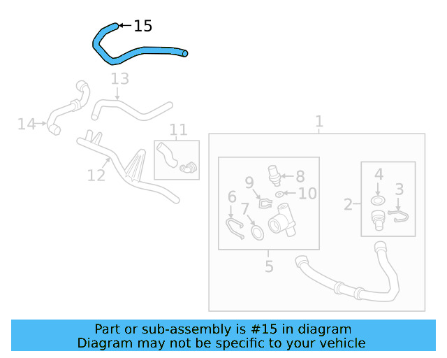 Overflow Hose 5Q0-121-447-G - View 30