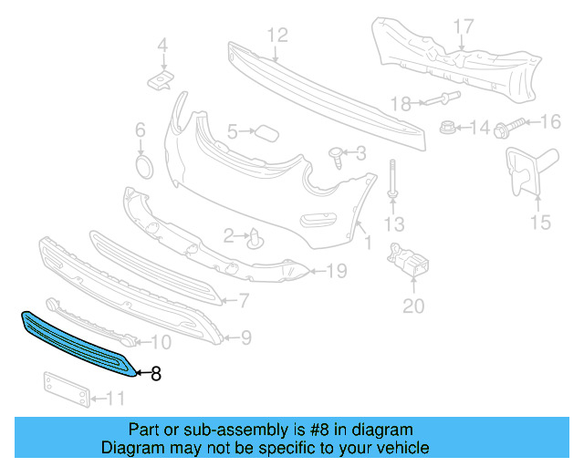 Air Grille 1C0-807-684-01C - View 4