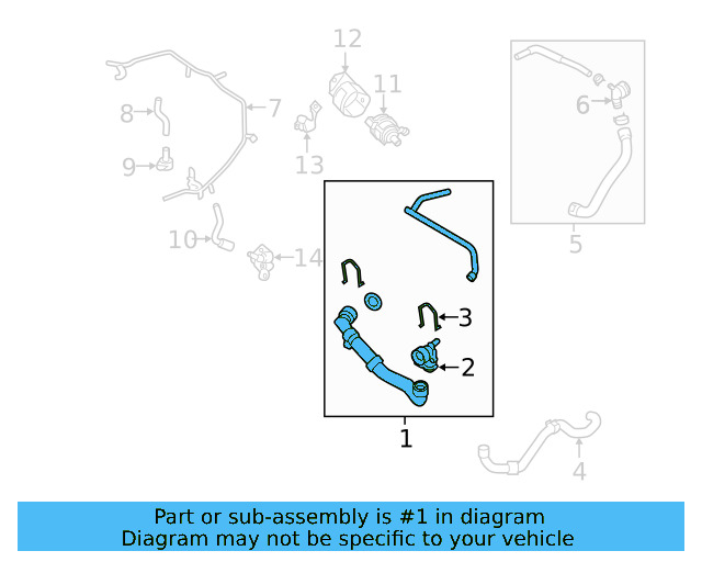 Upper Hose 3Q0-122-101-BM - View 3