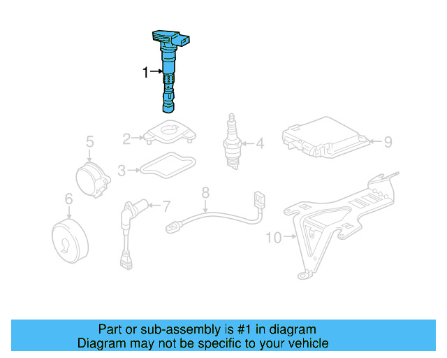 Ignition Coil 077-905-115-AA - View 6