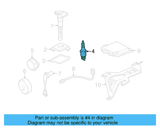 Spark Plug 101-905-615-A - View 8