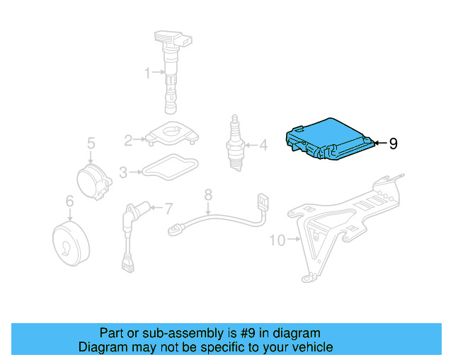 Engine Control Unit 4D0-907-560-DF - View 3
