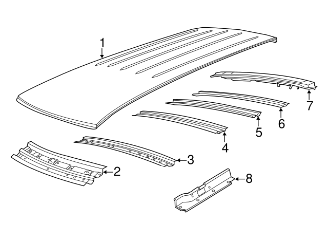 Windshield Header 7B0817121A