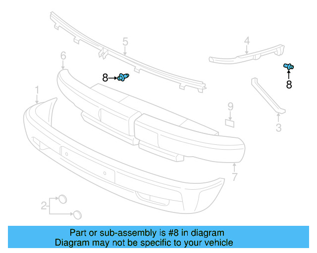 Wheel Opening Molding Rivet N-038-550-1 - View 5