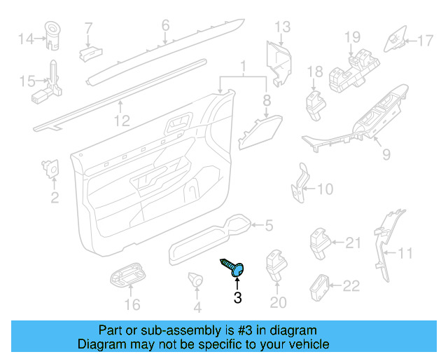 Door Trim Panel Screw N-907-397-03 - View 8