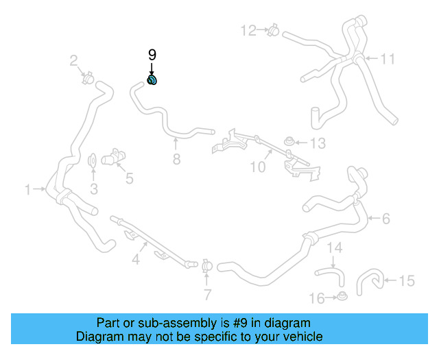 Reservoir Hose Clamp N-906-869-02 - View 331