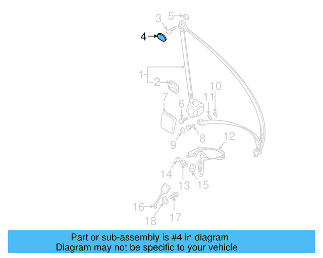Seat Belt Assembly Cap 357-857-719-01C - View 6