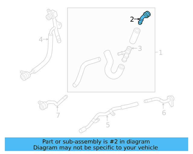 Water Hose T 5Q0-121-087-A - View 7