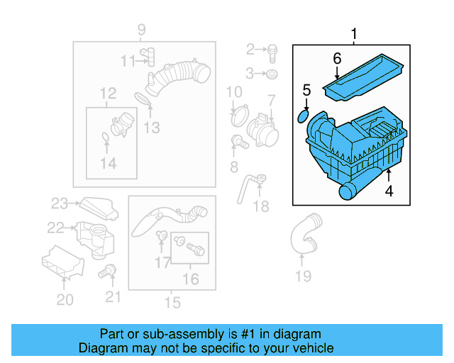 Air Cleaner Assembly 3C0-129-607-BP - View 9