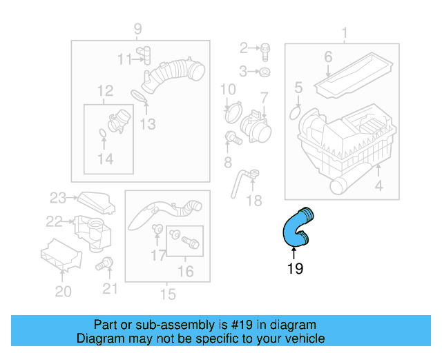 Air Duct 1K0-129-618-BK
