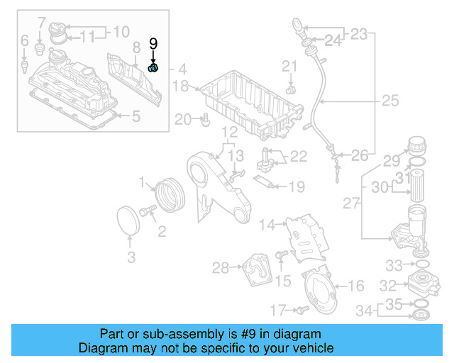 Upper Oil Pan Bolt N-910-488-02 - View 9